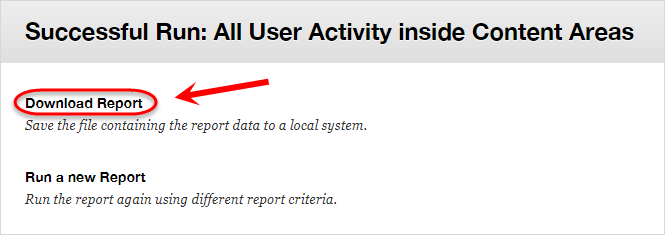download report button is highlighted