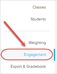 engagement from menu selected