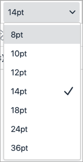 text size selection
