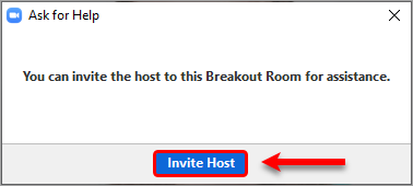 Invite host button circled