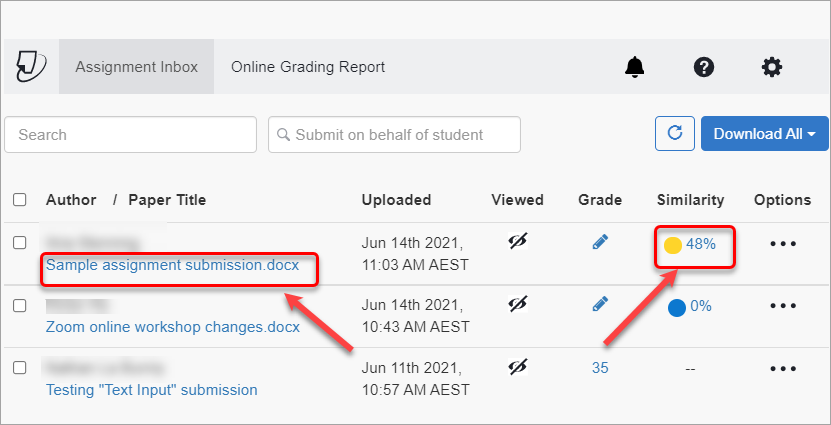 access similarity report