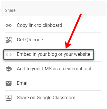 Embed in your blog or your Website circled