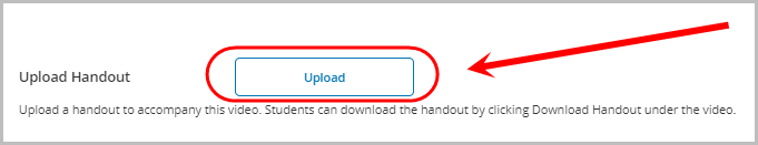 upload button selected