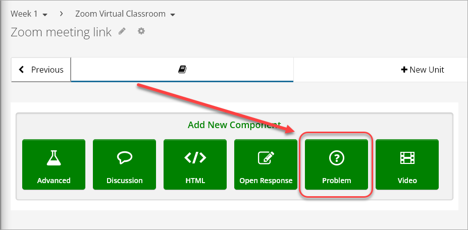 Problem button circled