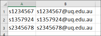 Example of CSV file