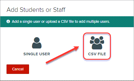 select CSV file
