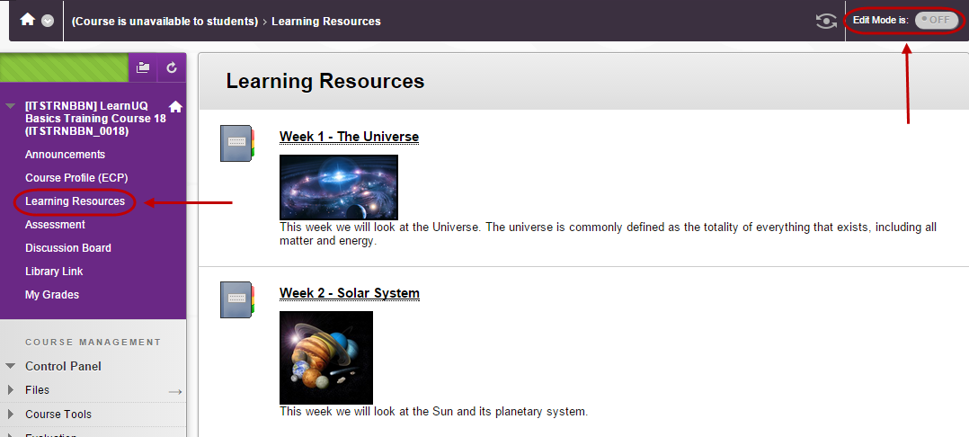 Learning modules