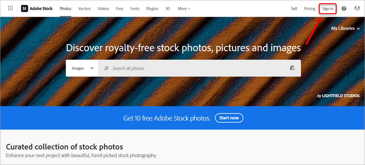 adobe stock website