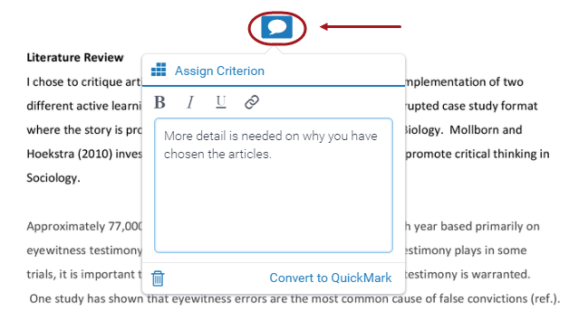 bubble comments