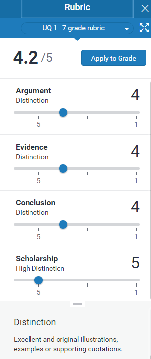 feedback using a rubric