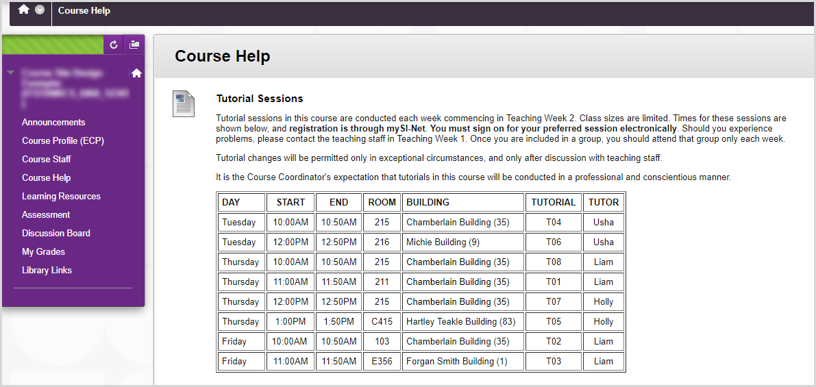 course help