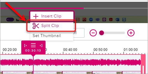 select split clip