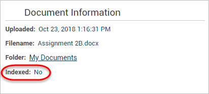 highlighted document index information