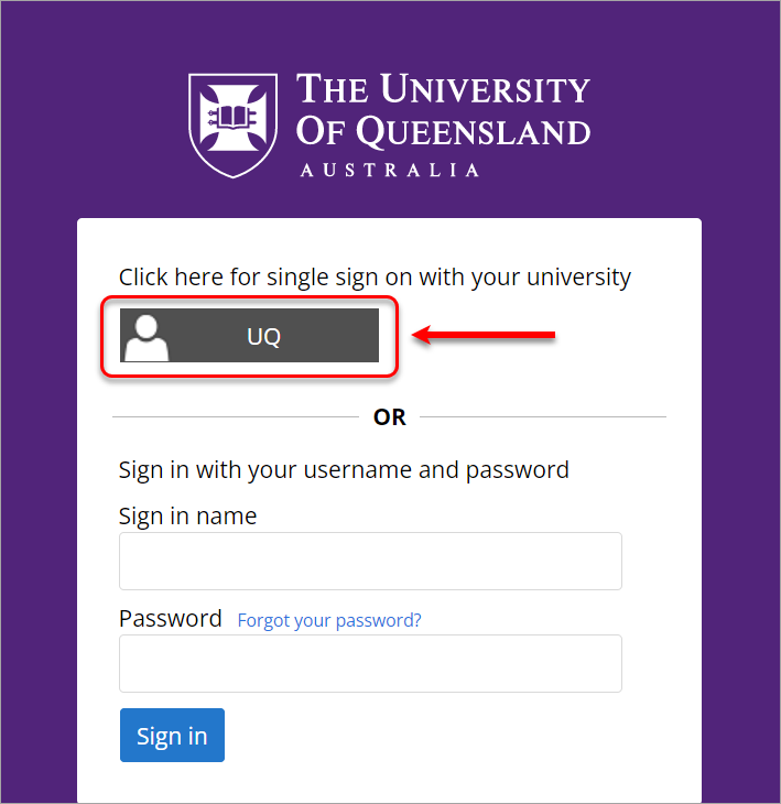 UQ button highlighted