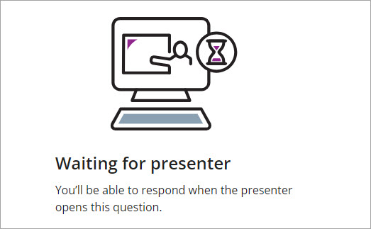 Message says "Waiting for presenter"