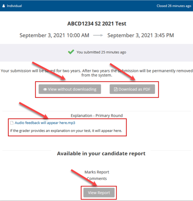 Access feedback