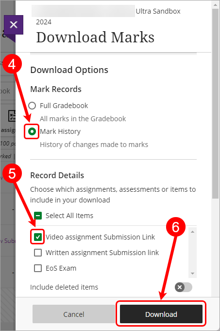 Steps 4 - 6 circled