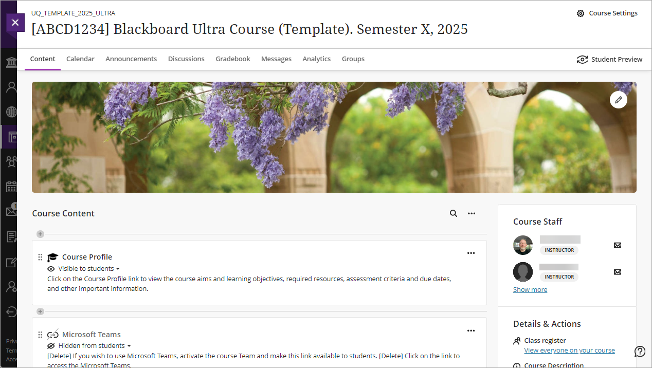 Default Ultra course banner