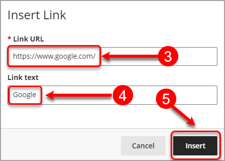 Steps 3, 4 and 5 are circled