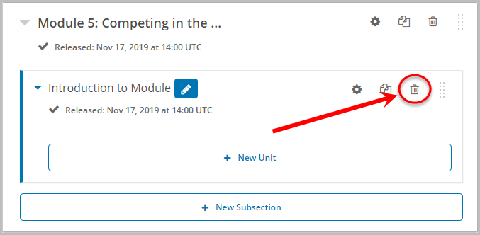 bin icon selected