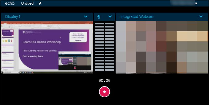 webcam and screen