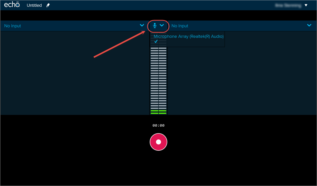 microphone array dropdown