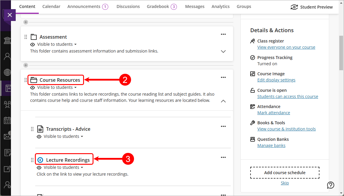 Steps 2 and 3 circled