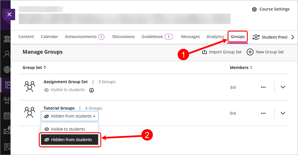 Steps 1 and 2 circled