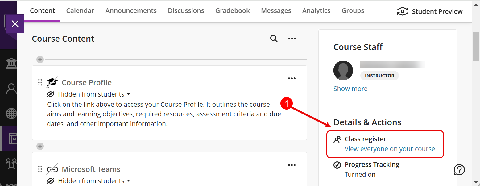 Class register circle