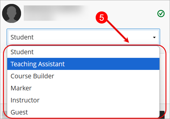 Drop-down list circle