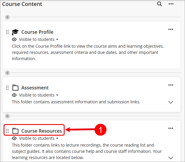 Course Resources circle