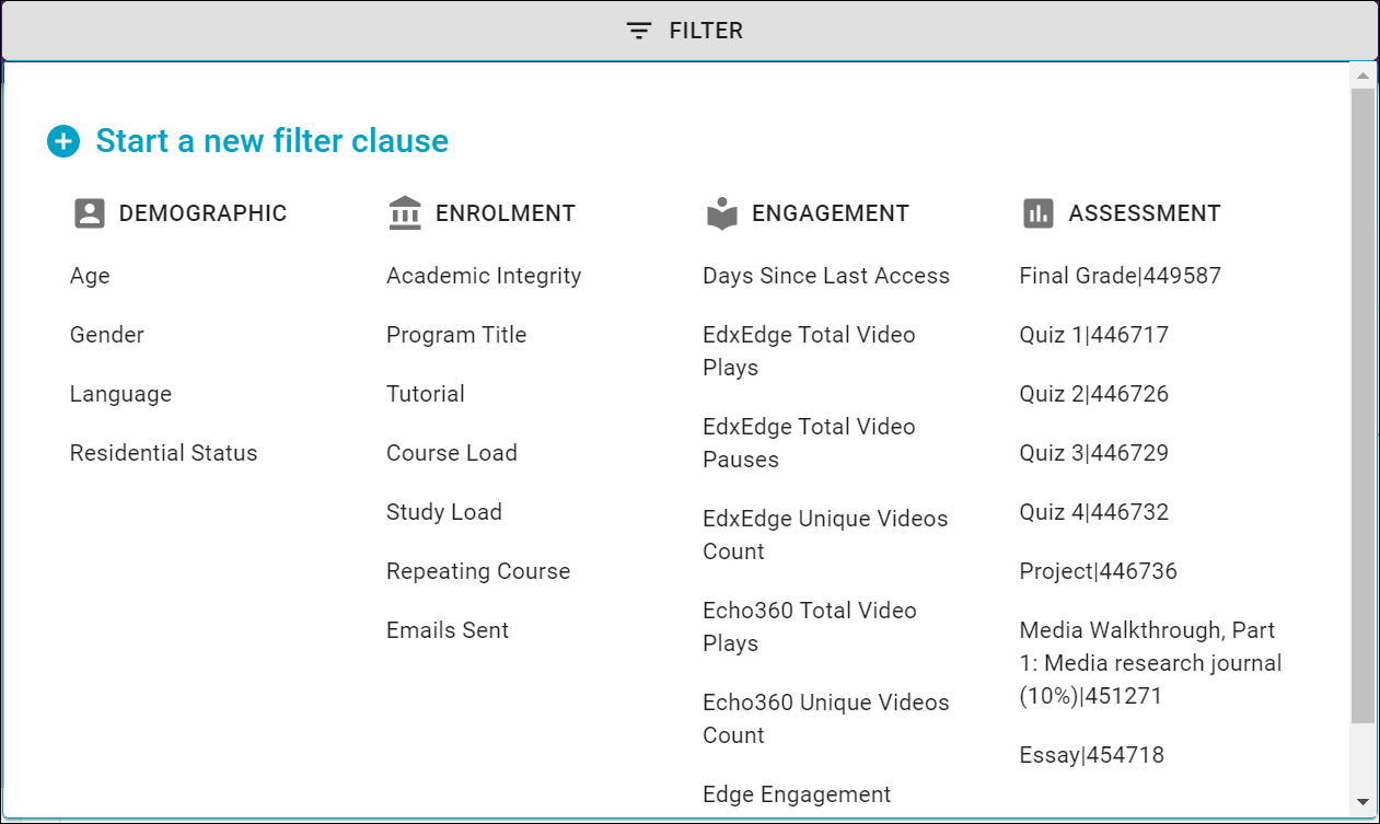 filter options circle