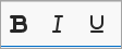 Bold, italic and underline buttons