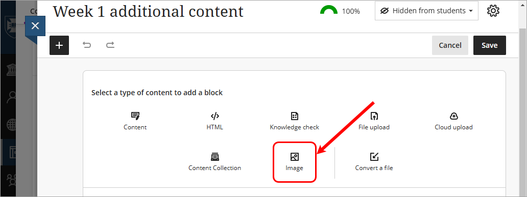 Image button circled