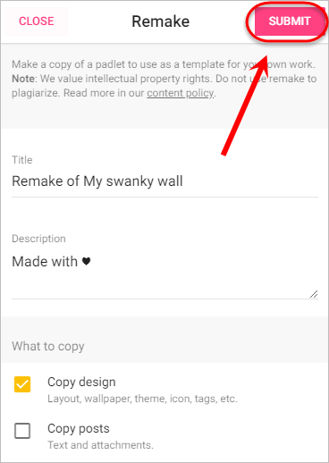 The submit button is highlighted