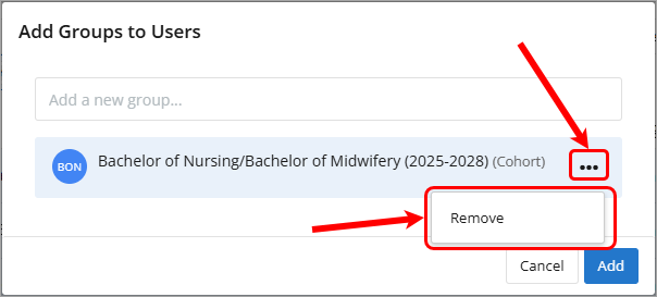 3 dots and remove circled