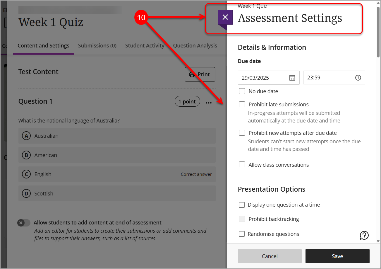adjust settings