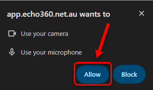 Allow button circled