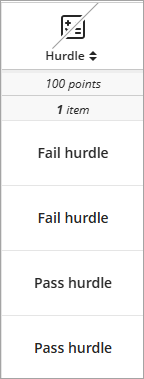 Example of Hurdle Schema displayed in Gradebook column.
