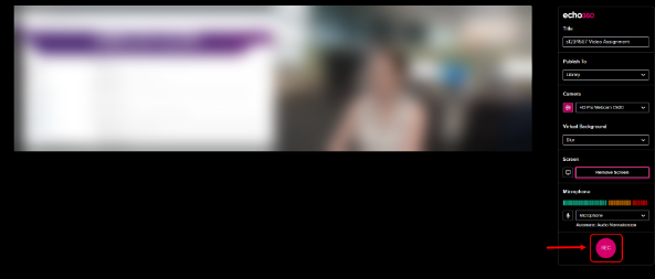 Record button circled