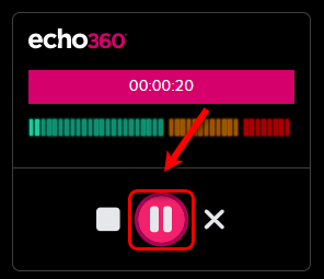 Pause button circled