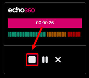 Stop button circled