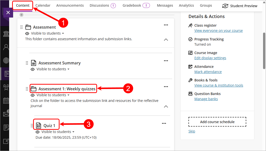 Steps 1 to 3 circled