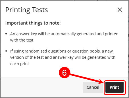 Print button circled