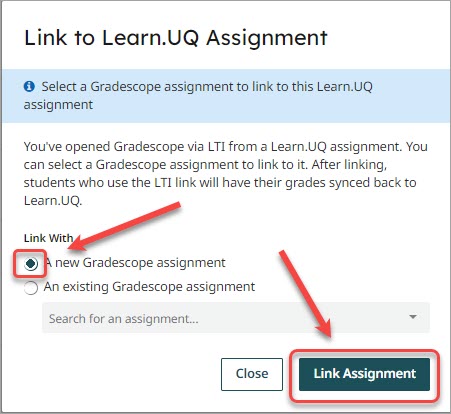 Create a new Gradescope assignment