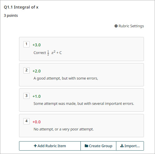 Positive scoring single mark