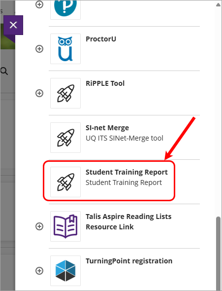 Student training report circled
