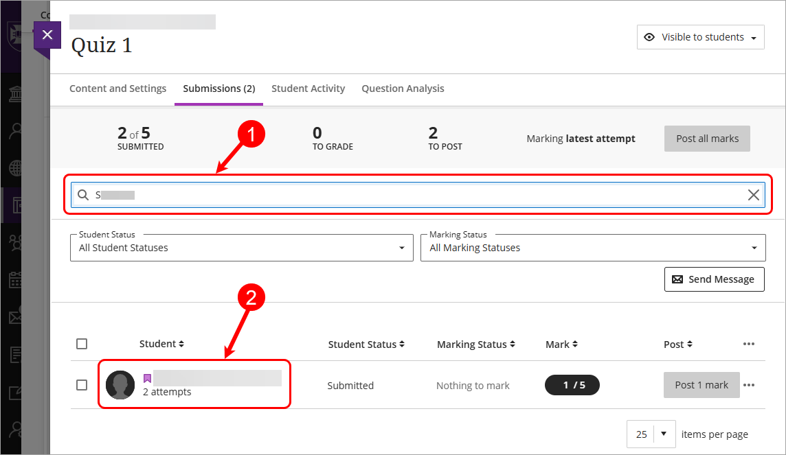 Steps 1 & 2 circled
