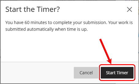 Start timer button circled