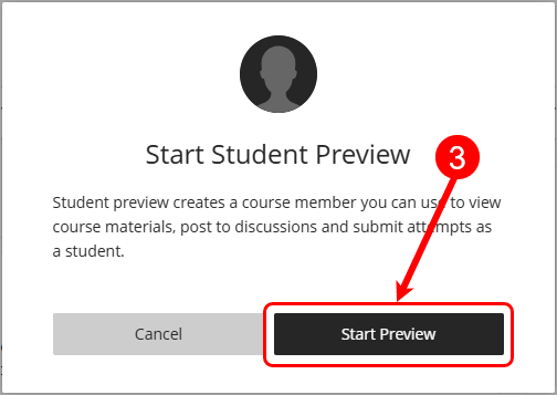 Start preview button circled
